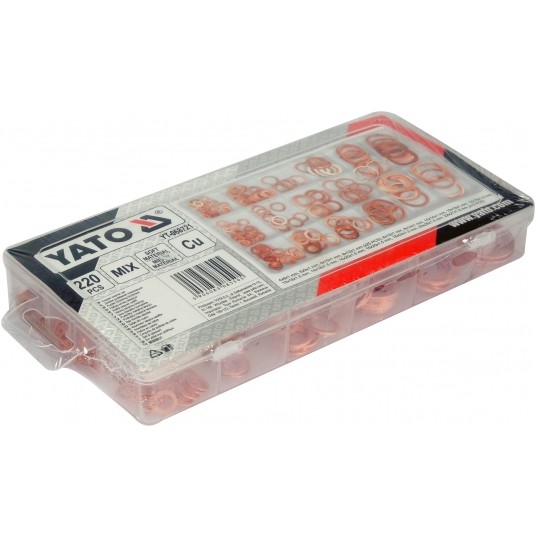 ZESTAW PODKŁADEK MIEDŹ MIĘKKICH 220 SZT -zdjęcie numer 3