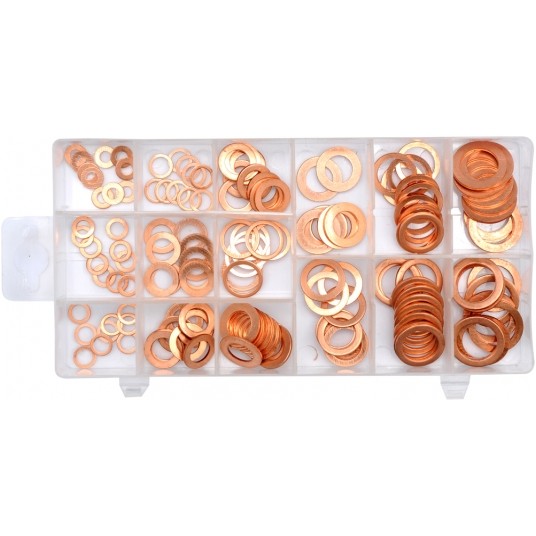 ZESTAW PODKŁADEK MIEDZIANYCH 150 SZT. -zdjęcie numer 1