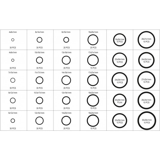 ZESTAW PODKŁADEK MIEDZIANYCH 580 SZT. -zdjęcie numer 5