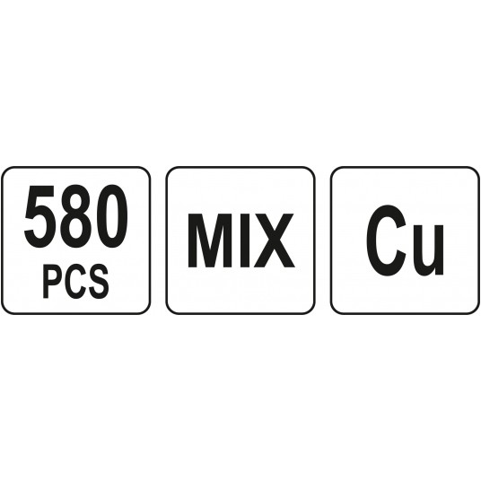 ZESTAW PODKŁADEK MIEDZIANYCH 580 SZT. -zdjęcie numer 4