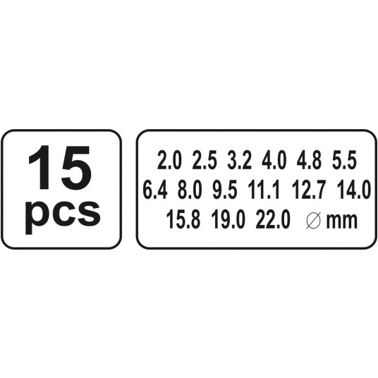 ZESTAW PRZEBIJAKÓW DO SKÓRY 15CZ. -zdjęcie numer 3