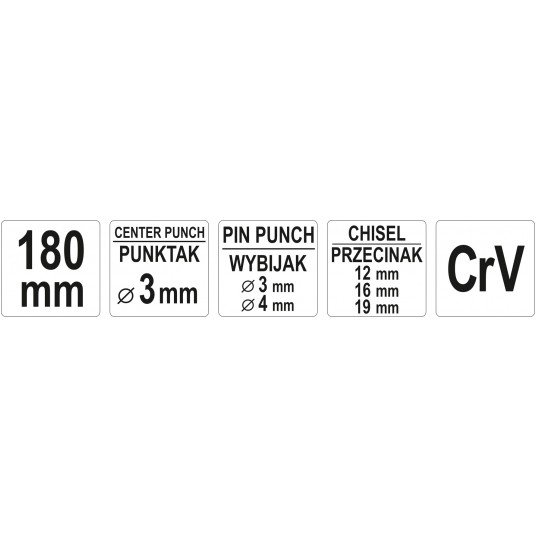 ZESTAW PRZECINAKÓW I PRZEBIJAKÓW 6 SZT -zdjęcie numer 3
