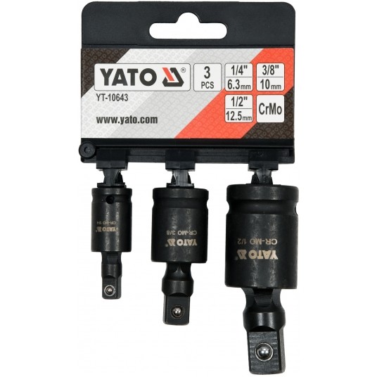 ZESTAW PRZEGUBÓW UDAROWYCH 1/4" 3/8" 1/2 -zdjęcie numer 3