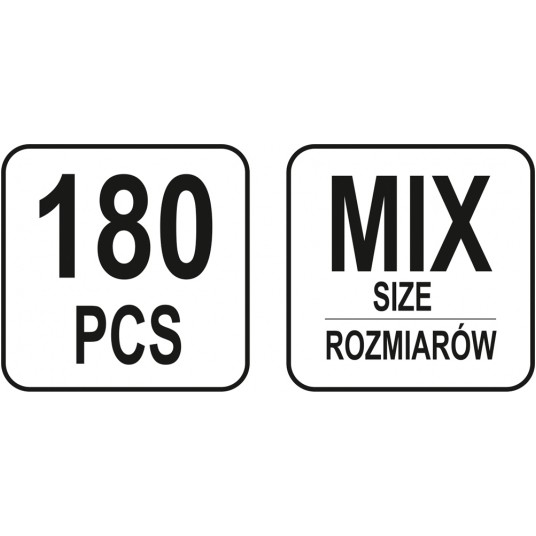 ZESTAW PRZELOTEK GUMOWYCH 180SZT. MIX -zdjęcie numer 4