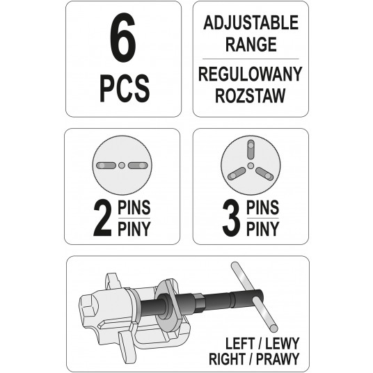 ZESTAW RĘCZNYCH SEPARATORÓW 6CZ. YATO -zdjęcie numer 4