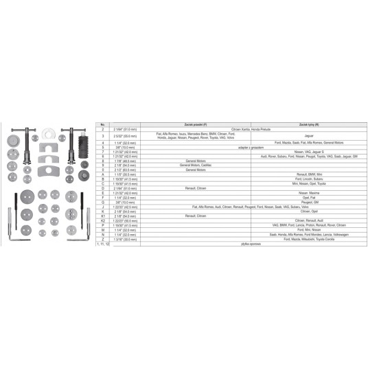 ZESTAW SEPARATORÓW ZACISKÓW HAMULC 35CZ. -zdjęcie numer 5
