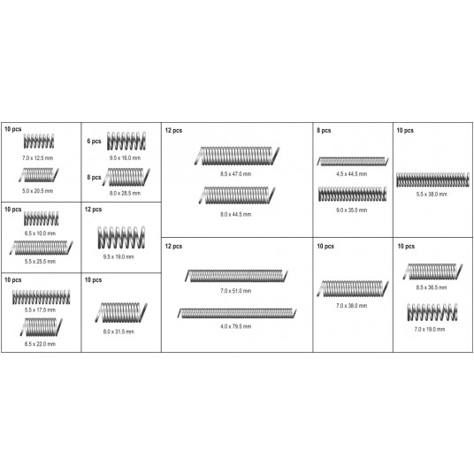 ZESTAW SPRĘŻYNEK 200SZT. MIX RODZAJÓW -zdjęcie numer 5
