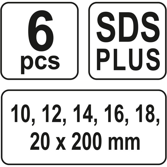 ZESTAW ŚWIDRÓW DO DREWNA SDS 6CZ.10-20MM -zdjęcie numer 3