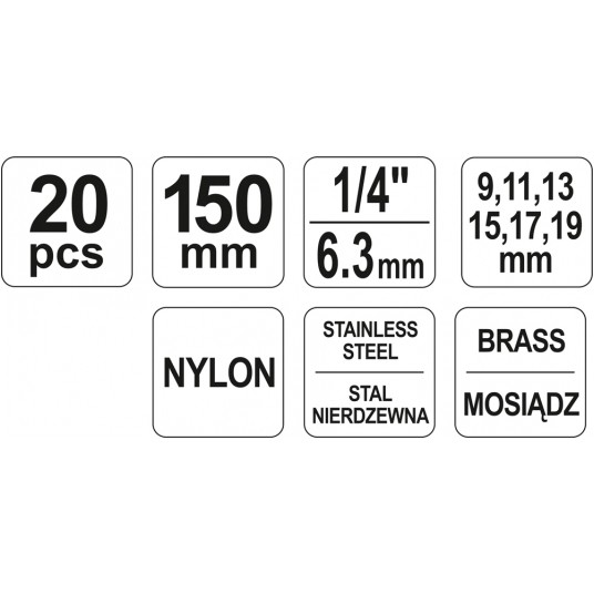 ZESTAW SZCZOTEK DO GNIAZD ŚWIEC 20CZ. -zdjęcie numer 4