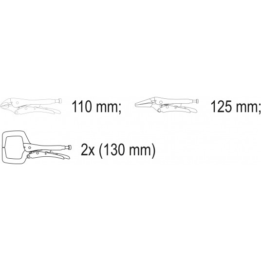 ZESTAW SZCZYPIEC SPAWALNICZYCH MINI 4SZT -zdjęcie numer 3