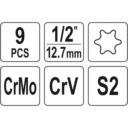 ZESTAW UDAR. KLUCZY TRZP. TORX 1/2" -zdjęcie numer 4