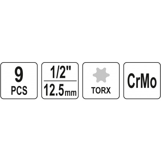 ZESTAW UDAR. KLUCZY TRZP TORX 1/2' -zdjęcie numer 5