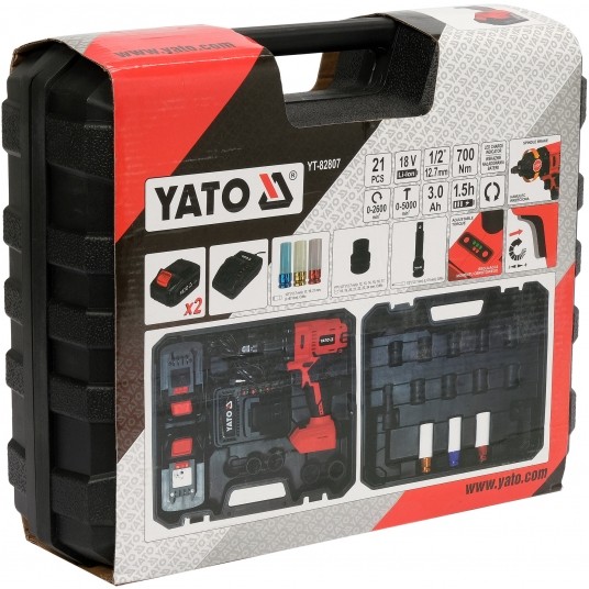 ZESTAW UDAROWY 18V 1/2'' - 2X 3AH -zdjęcie numer 5