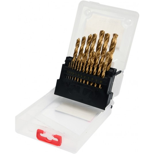 ZESTAW WIERTEŁ DO MET.HSS-TiN 19SZT 1-10 -zdjęcie numer 1