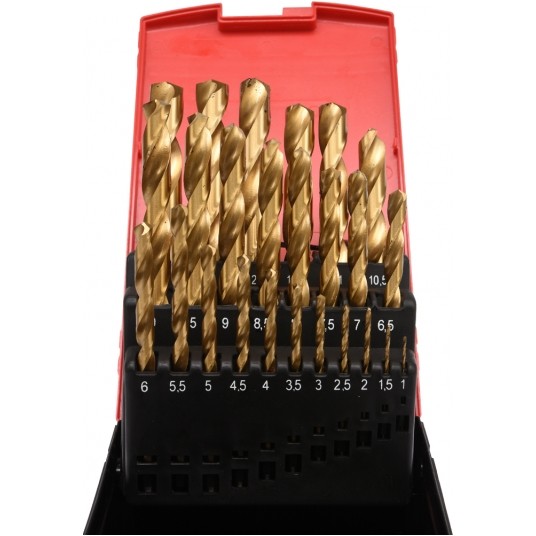 ZESTAW WIERTEŁ DO MET.HSS-TiN 25SZT 1-13 -zdjęcie numer 2