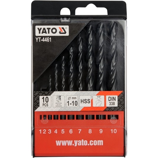 ZESTAW WIERTEŁ DO METAL.HSS 10SZT 1-10MM -zdjęcie numer 2