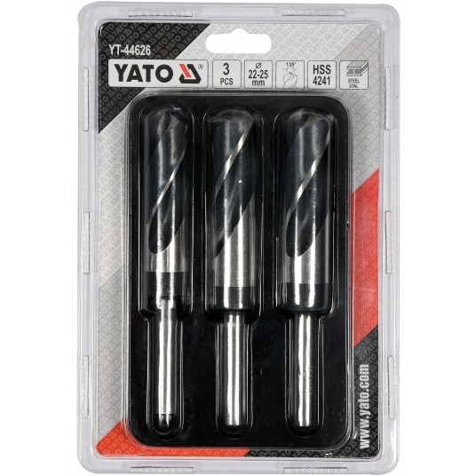 ZESTAW WIERTEŁ DO METALU 3SZT 22-25MM -zdjęcie numer 3