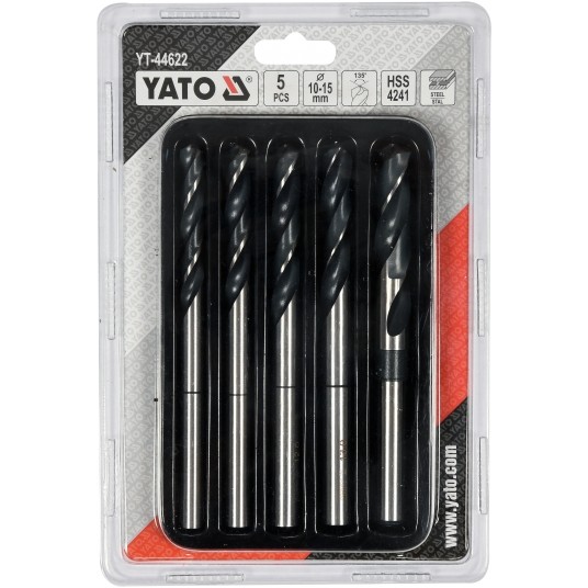 ZESTAW WIERTEŁ DO METALU 5SZT 10-15MM -zdjęcie numer 3