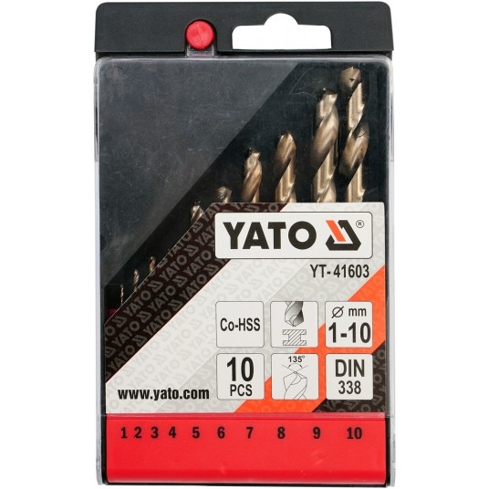 ZESTAW WIERTEŁ DO METALU CO-HSS 10 SZT. -zdjęcie numer 2