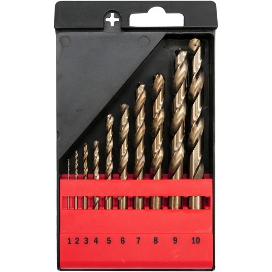 ZESTAW WIERTEŁ DO METALU CO-HSS 10 SZT. -zdjęcie numer 1