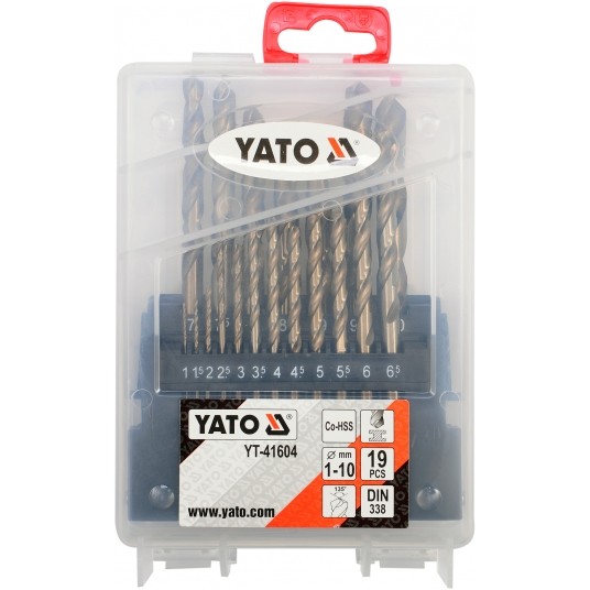 ZESTAW WIERTEŁ DO METALU CO-HSS 19 SZT. -zdjęcie numer 2