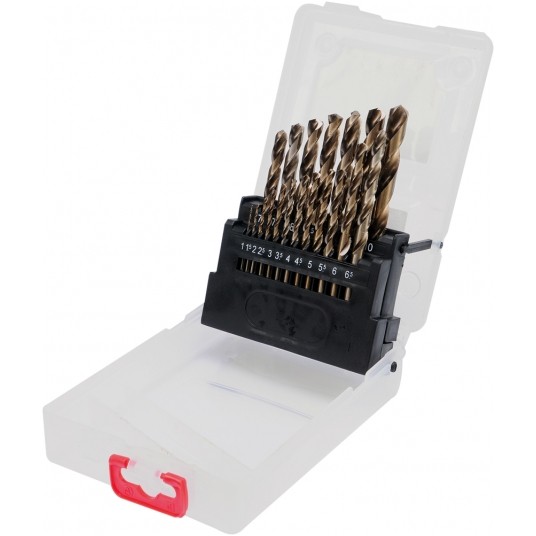 ZESTAW WIERTEŁ DO METALU CO-HSS 19 SZT. -zdjęcie numer 1