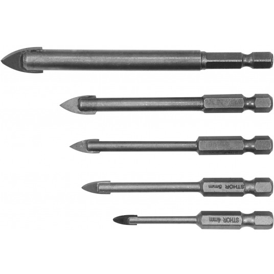 ZESTAW WIERTEŁ DO SZKŁA I CERAMIKI 5SZT. -zdjęcie numer 1