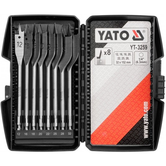 ZESTAW WIERTEŁ ŁOPATKOWYCH 8CZ. 12-32MM -zdjęcie numer 4