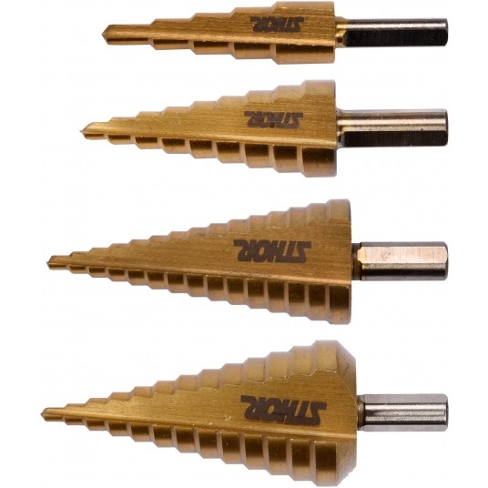 ZESTAW WIERTEŁ STOPNIOWYCH 4SZT. -zdjęcie numer 4