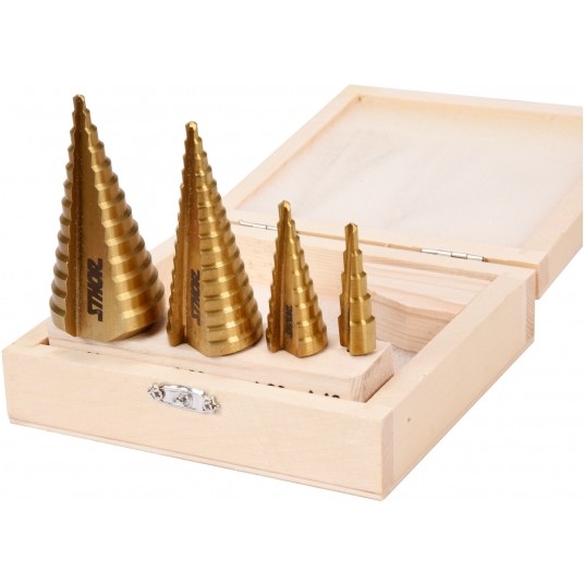 ZESTAW WIERTEŁ STOPNIOWYCH 4SZT. -zdjęcie numer 3