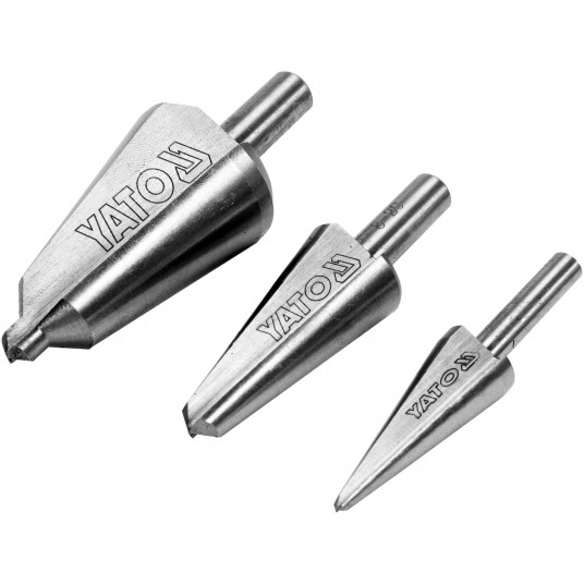 ZESTAW WIERTEŁ STOŻKOWYCH 3 SZT. -zdjęcie numer 2