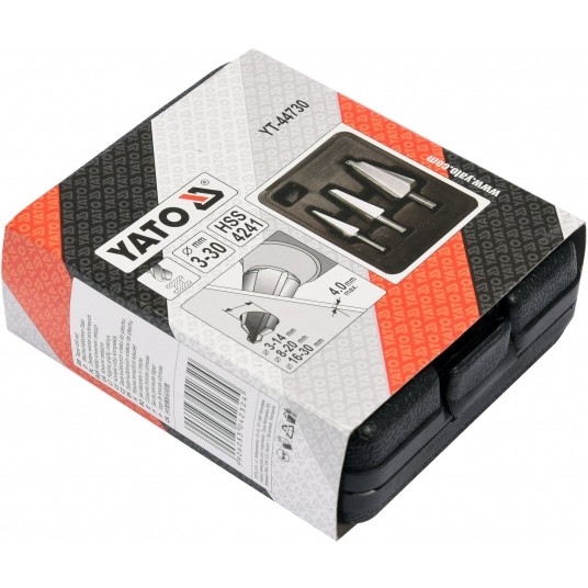 ZESTAW WIERTEŁ STOŻKOWYCH 3 SZT. -zdjęcie numer 3