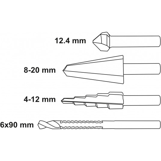 ZESTAW WIERTEŁ UNIWERSALNYCH 4SZT. -zdjęcie numer 5