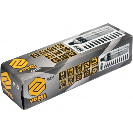 ZESTAW-WKRĘT. UDAROWY Z KOŃCÓWKAMI 14SZT -zdjęcie numer 2