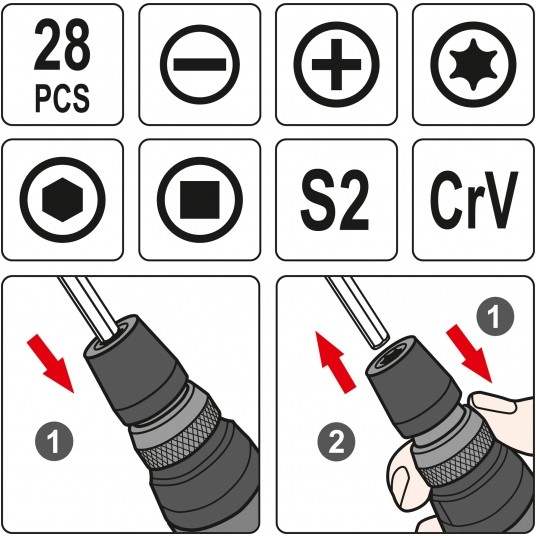 ZESTAW - WKRĘTAK Z KOŃCÓWKAMI, 28SZT -zdjęcie numer 4