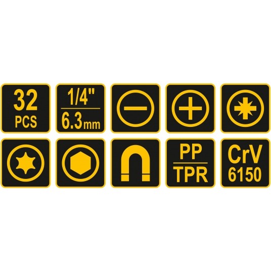 ZESTAW WKRĘTAKÓW I BITÓW 32SZT. -zdjęcie numer 4