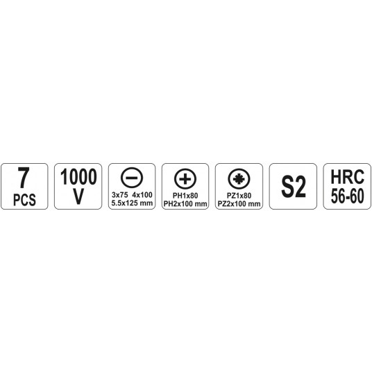 ZESTAW WKRĘTAKÓW IZOLOWANYCH 7SZT -zdjęcie numer 4