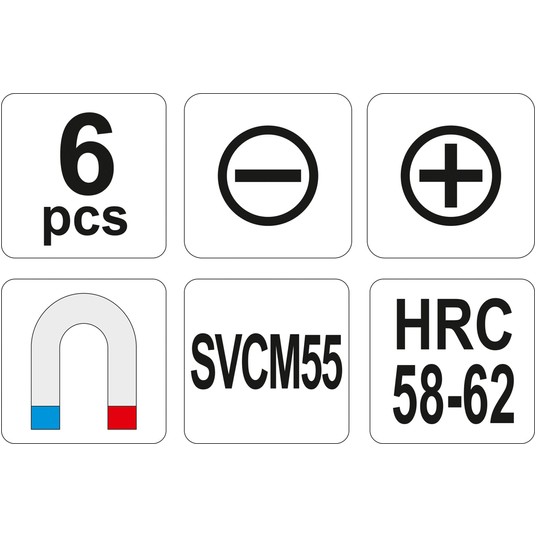 ZESTAW WKRĘTAKÓW SVCM55 6 SZT -zdjęcie numer 3