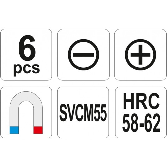 ZESTAW WKRĘTAKÓW SVCM55 6 SZT -zdjęcie numer 3