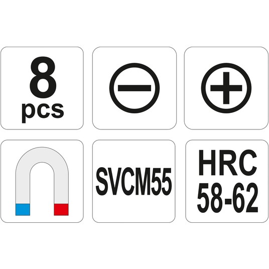 ZESTAW WKRĘTAKÓW SVCM55 8 SZT -zdjęcie numer 3
