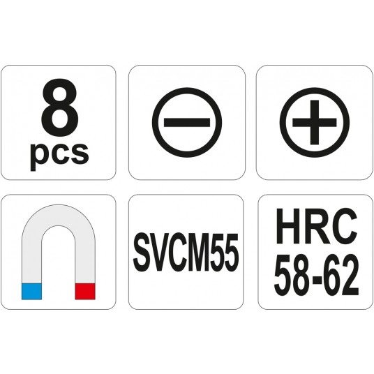 ZESTAW WKRĘTAKÓW SVCM55 8 SZT -zdjęcie numer 3