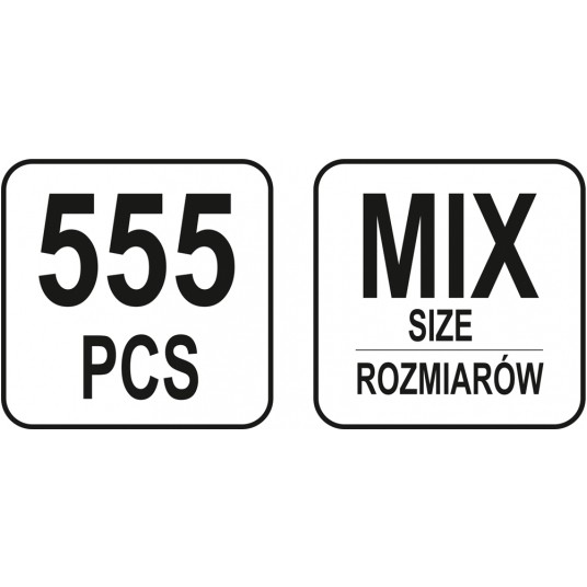 ZESTAW ZAWLECZEK PROSTYCH 555 SZT. MIX -zdjęcie numer 5