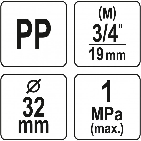 ZŁĄCZKA PP GZ 32MM x 3/4" -zdjęcie numer 4