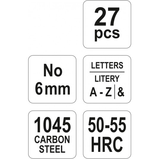 ZNACZNIKI LITEROWE 27 CZ NO 6 mm -zdjęcie numer 3
