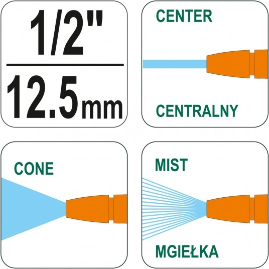 ZRASZACZ PISTOL. REGULOWANY METALOWY FLO -zdjęcie numer 3