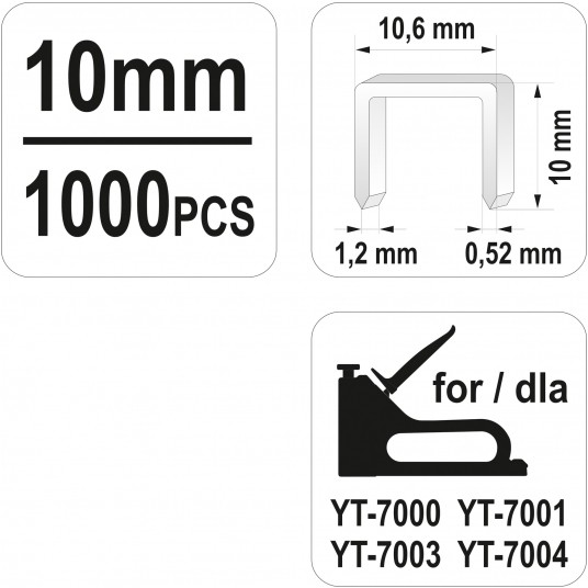 ZSZYWKI 10MM /1,2x10,6/ 1000SZT. -zdjęcie numer 3