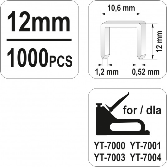 ZSZYWKI 12MM /1,2x10,6/ 1000SZT. -zdjęcie numer 3