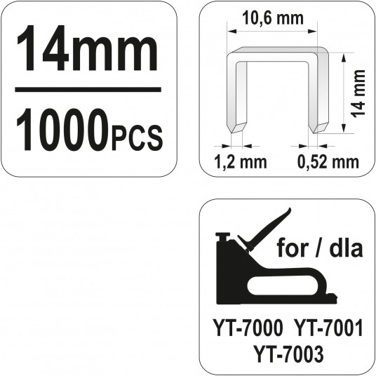 ZSZYWKI 14MM /1,2x10,6/ 1000SZT. -zdjęcie numer 3