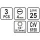 BITY 1/4"X25 MM, 4MM 3 SZT -zdjęcie numer 3