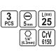 BITY 1/4"X25 MM, 5MM 3 SZT -zdjęcie numer 3
